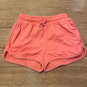 Tea Collection Cotton Coral Pom-Trim Lounge Shorts